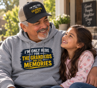 Load image into Gallery viewer, " I'm Only here for the Grandkids and the Memories" Unisex Pullover Hoodie